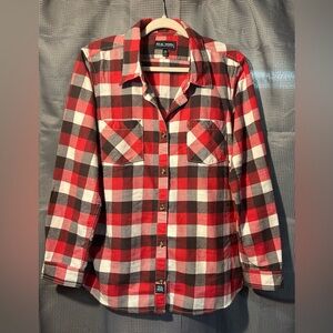 Red and Black Plaid Flannel Shirt